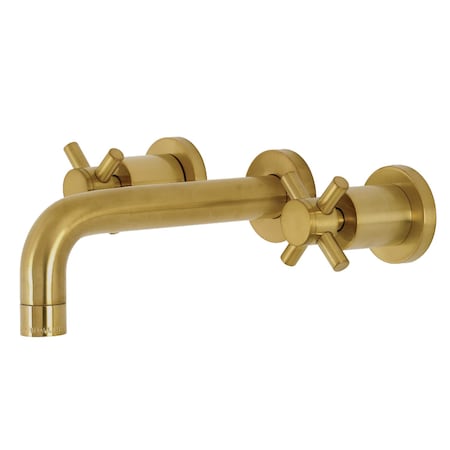 Kingston Brass KS8127DX Concord 2-Handle Wall Mount Bathroom Faucet, Brushed Brass KS8127DX